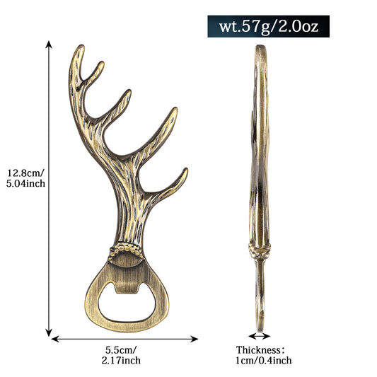 Gogetcart Deer Antler Bottle Opener – Vintage Zinc Alloy Beer & Wine Opener for Parties, Bars & Gifts