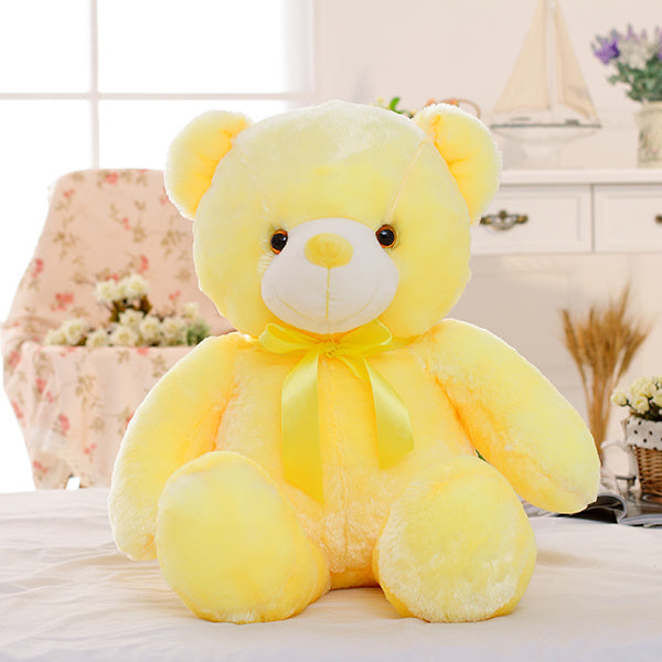 Gogetcart LED Light-Up Teddy Bear Plush Toy – Colorful Glowing Stuffed Animal, Christmas & Birthday Gift for Kids