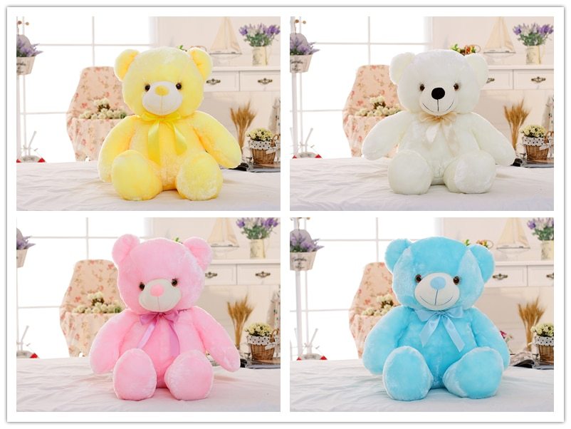 Gogetcart LED Light-Up Teddy Bear Plush Toy – Colorful Glowing Stuffed Animal, Christmas & Birthday Gift for Kids
