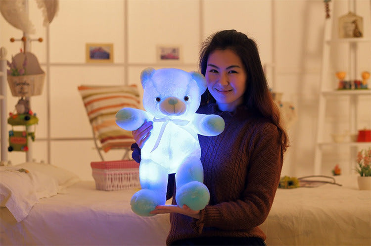 Gogetcart LED Light-Up Teddy Bear Plush Toy – Colorful Glowing Stuffed Animal, Christmas & Birthday Gift for Kids
