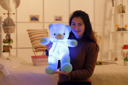 Gogetcart LED Light-Up Teddy Bear Plush Toy – Colorful Glowing Stuffed Animal, Christmas & Birthday Gift for Kids