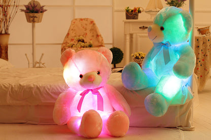 Gogetcart LED Light-Up Teddy Bear Plush Toy – Colorful Glowing Stuffed Animal, Christmas & Birthday Gift for Kids